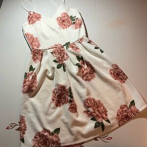 Monteau Pink Pleated Sundress Spaghetti Strap